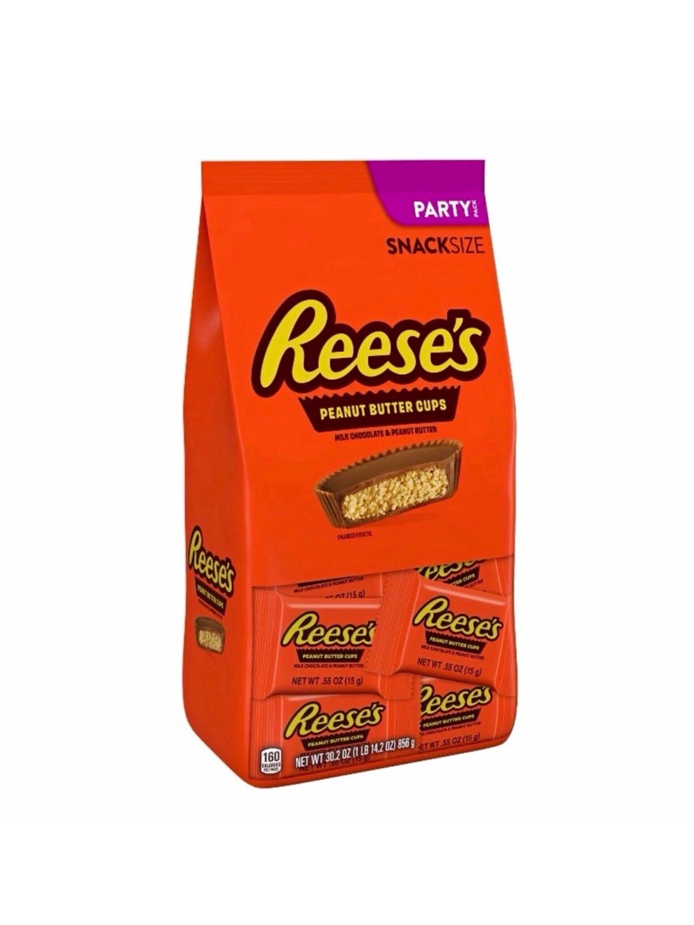 Orange Peanut Butter Cups Party Snack Size Pack